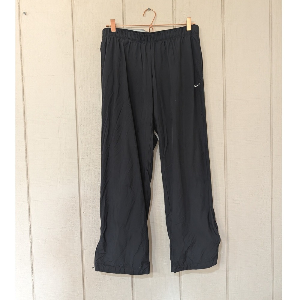 Y2K Nike "The Athletic Dept." Mesh-Lined Track Pants Men's LGorpcore Black